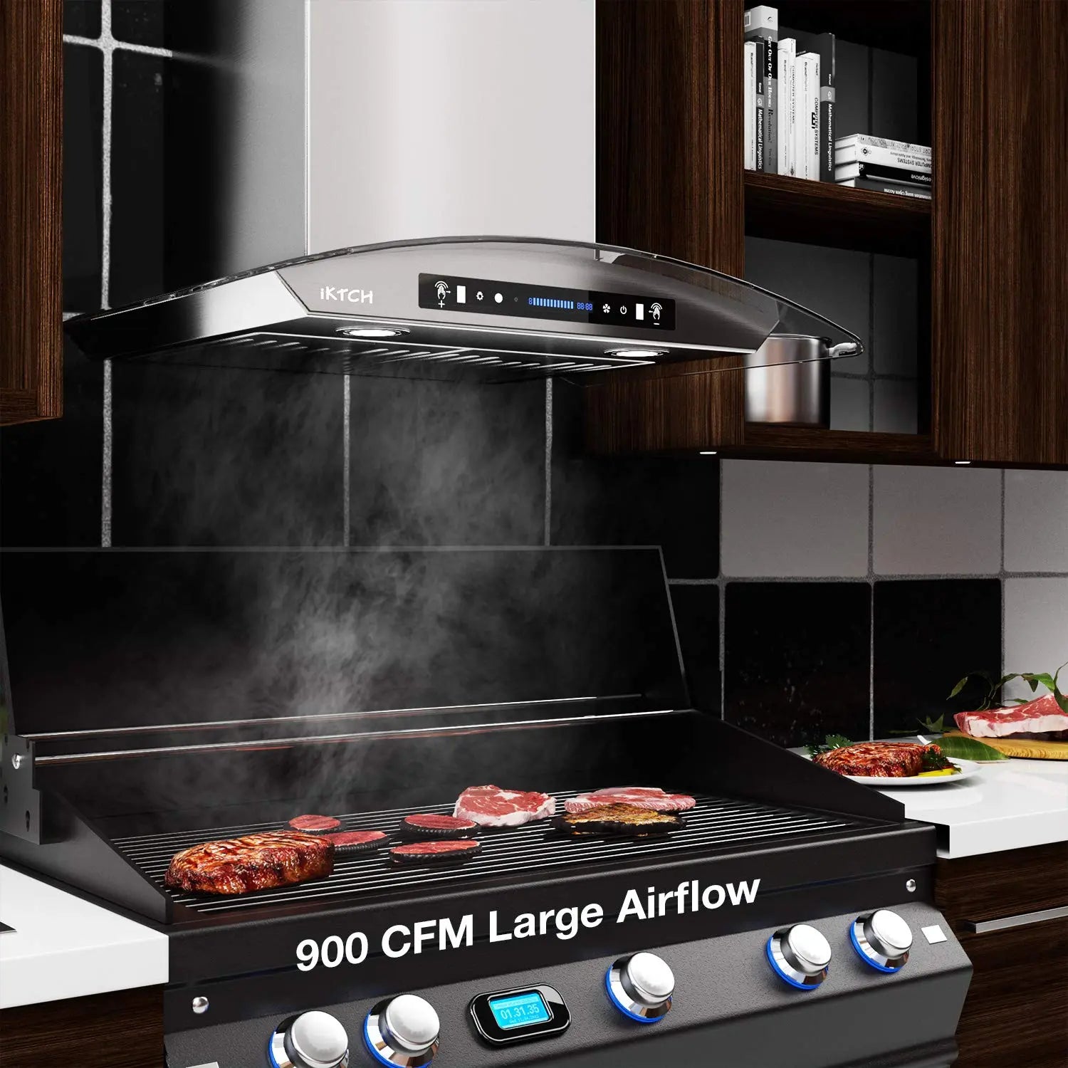 Wall mount range hood on sale 36 inch 900 cfm