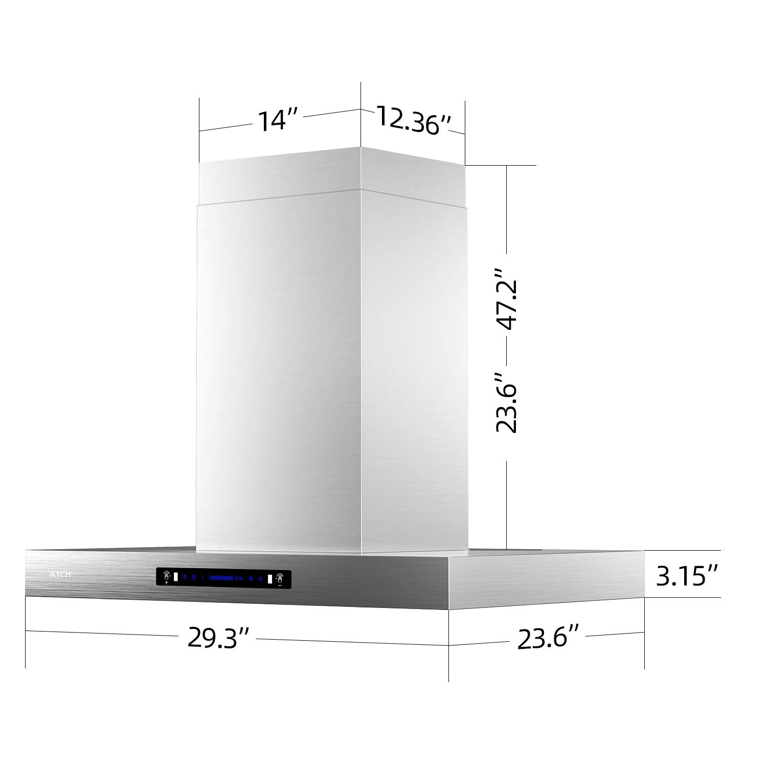 Island Mount Range Hoods 900 CFM Ducted Kitchen Vent Hoods IKIS02